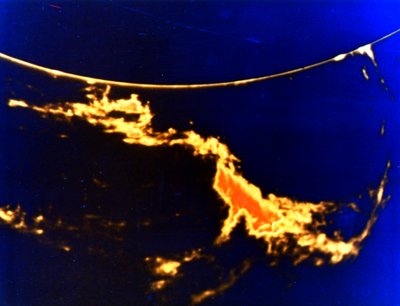 Immagine a raggi X di un brillamento solare da Unbekannt
