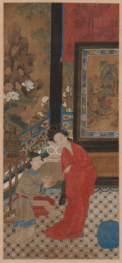 Yang Guifei che esce dal bagno, 1700s da Unbekannt
