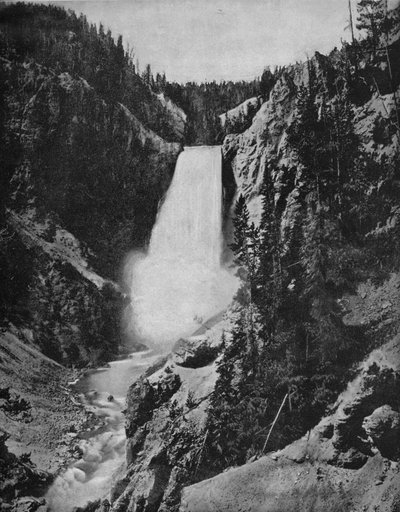 Cascate di Yellowstone, Wyoming, c1897 da Unbekannt