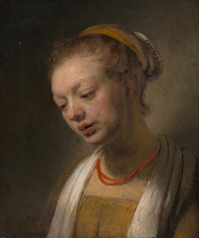 Giovane donna con una collana rossa, ca. 1645 da Unbekannt