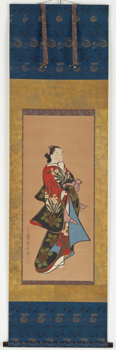 Yujo in piedi, periodo Edo, 1615-1868 da Unbekannt