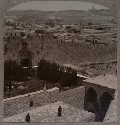 Porta di Sion. Il Monte degli Ulivi e il Monte Scopus in lontananza da Unbekannt