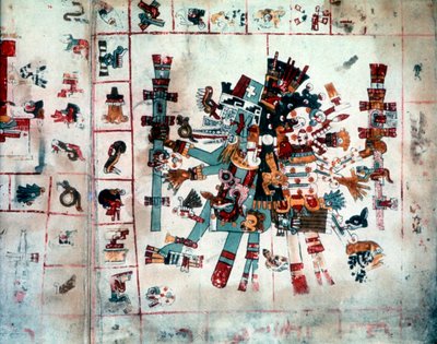 Forma zoomorfa dal Codex Borgianus, Mixtec, Messico precolombiano da Unbekannt