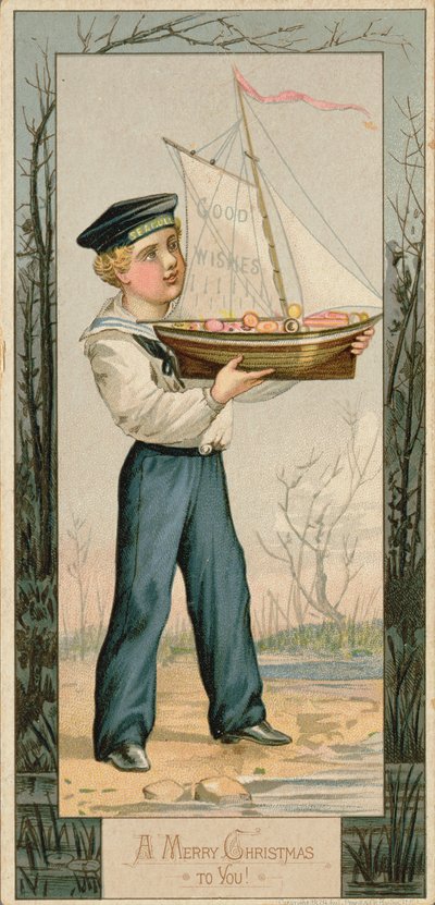 Buon Natale a te, biglietto di Natale, 1879 da Unbekannt Unbekannt