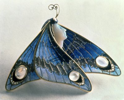 Pendente Art Nouveau a forma di farfalla, c.1900 da Unbekannt Unbekannt