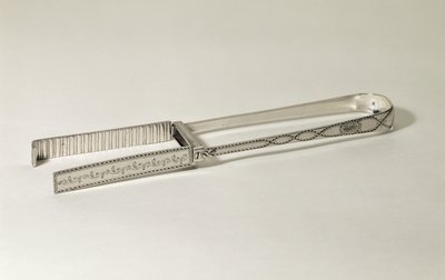 Pinze per asparagi, Giorgio III, decorate con incisioni a taglio brillante, realizzate da George Smith, c.1790 (argento) da Unbekannt Unbekannt