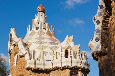 Barcellona, Spagna. Dettaglio del padiglione all