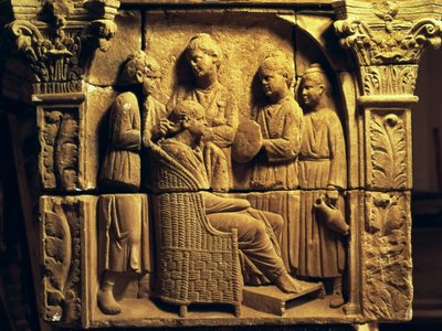 Bassorilievo di un parrucchiere, romano, c.II secolo da Unbekannt Unbekannt
