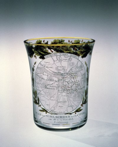 Bicchiere soffiato, macchiato e smaltato decorato da Samuel Mohn, 1813-14 da Unbekannt Unbekannt