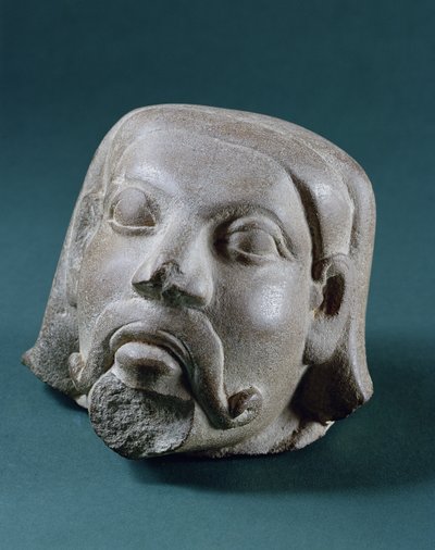 Testa di straniero in arenaria levigata, Sarnath, III secolo a.C. da Unbekannt Unbekannt