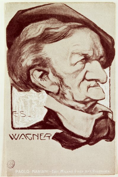 Caricatura di Richard Wagner, pubblicata da Edit. Milano Prop Art Reservata da Unbekannt Unbekannt