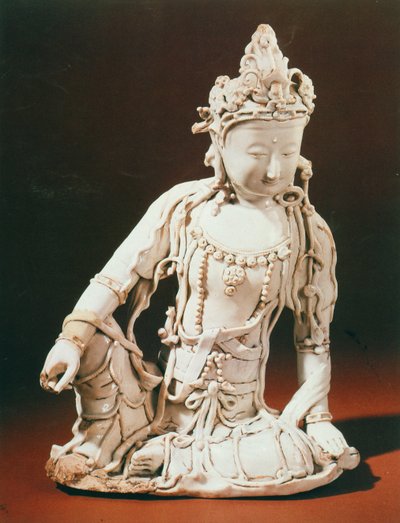 Figura smaltata bianca di Arolo Kites Vara, Dinastia Yuan, fine XIII-inizio XIV secolo da Unbekannt Unbekannt