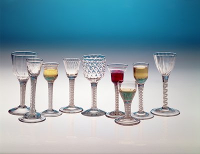 Collezione di bicchieri da vino, c.1755-60 da Unbekannt Unbekannt