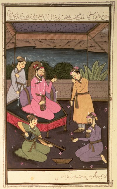 Imperatore Khurram (Shah Jahan), con attendenti, Mughal da Unbekannt Unbekannt