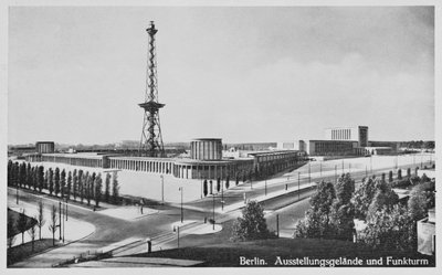 Sale espositive e torre di trasmissione, Charlottenburg, Berlino, c.1930 da Unbekannt Unbekannt