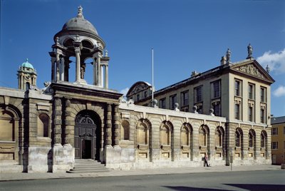Esterno del quad anteriore del Queens College, Oxford, costruito 1709-34 da Unbekannt Unbekannt