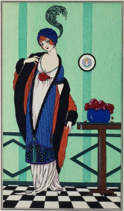 Cappotto di pelliccia con tunica di mussola da 
