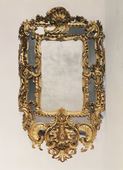 Specchio intagliato e dorato di George II, metà del XVIII secolo da Unbekannt Unbekannt