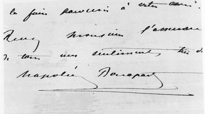 Scrittura e Firma di Napoleone Bonaparte (1769-1821) da Unbekannt Unbekannt