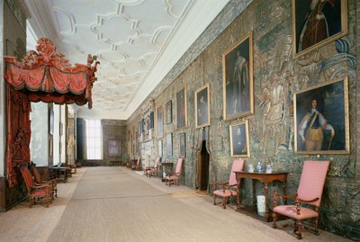 Hardwick Hall (1590-97), Interno della Long Gallery, Derbyshire, UK da Unbekannt Unbekannt