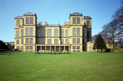 Hardwick Hall, vista esterna, costruito 1590-97, Derbyshire, UK da Unbekannt Unbekannt