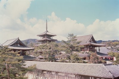 Tempio Horyu-ji, Prefettura di Nara, Giappone, costruito nel 607 d.C. da Unbekannt Unbekannt