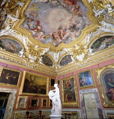 Interno della Sala di Giove con dipinti di Pietro da Cortona, Palazzo Pitti, Firenze, Italia da Unbekannt Unbekannt