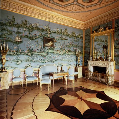 Interno della Sala Blu Cinese da Unbekannt Unbekannt
