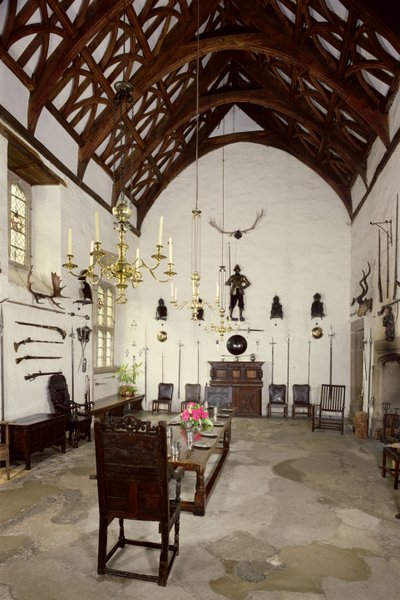 Interno della Grande Sala, Cotehele House, Cornovaglia da Unbekannt Unbekannt