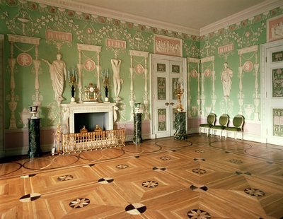 Interno della Sala da Pranzo Verde da Unbekannt Unbekannt