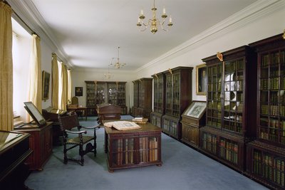 Vista interna della Biblioteca Pepys, Magdalene College, Cambridge da Unbekannt Unbekannt