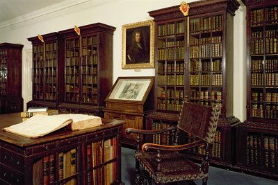 Vista interna della Biblioteca Pepys, Magdalene College, Cambridge da Unbekannt Unbekannt