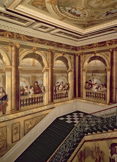 Palazzo di Kensington, veduta della Grande Scala del Re, Scuola inglese, XVII secolo, Londra, Regno Unito da Unbekannt Unbekannt