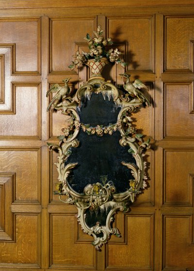 Girandola tardo Giorgio II con appliques in metallo fogliato da Unbekannt Unbekannt