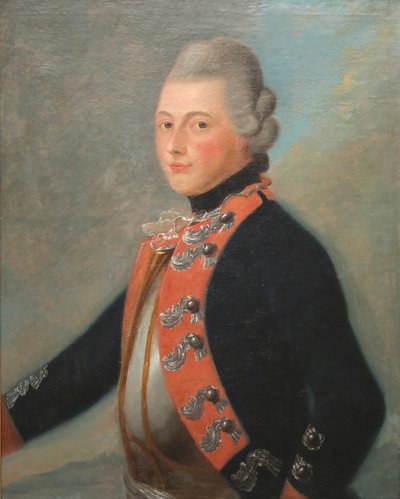 Ufficiale del Reggimento Assiano Erb Prinz, 1776 da Unbekannt Unbekannt