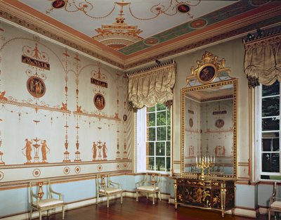 Osterley Park, La Stanza Etrusca, costruita da Robert Adam (1728-92) iniziata nel 1761, Middlesex, Regno Unito da Unbekannt Unbekannt