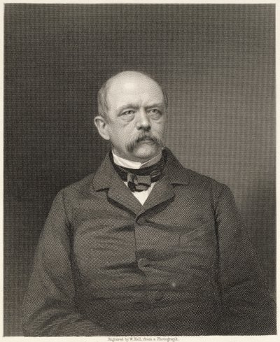 Ritratto di Otto von Bismarck (1815-98) inciso da William Holl (1807-71) da una fotografia, pub. da William Mackenzie da Unbekannt Unbekannt