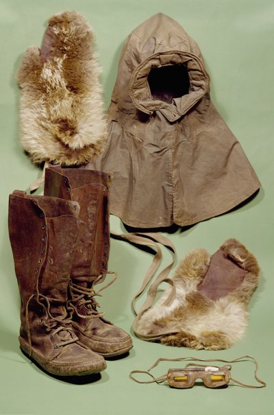 Abbigliamento di Scott usato nella spedizione antartica, 1901-4 da Unbekannt Unbekannt