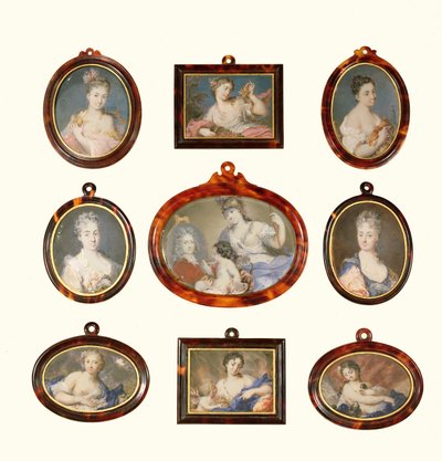 Selezione di miniature di Rosalba Carriera e Cornelius Hozer da Unbekannt Unbekannt