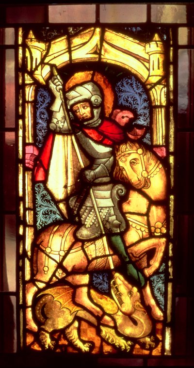 Vetrata raffigurante San Giorgio e il Drago da Colonia, c.1300 da Unbekannt Unbekannt