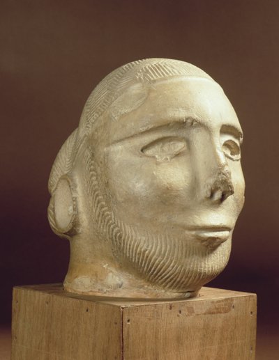 Testa ritratto in steatite, Mohenjodaro, 2300-1750 a.C. da Unbekannt Unbekannt