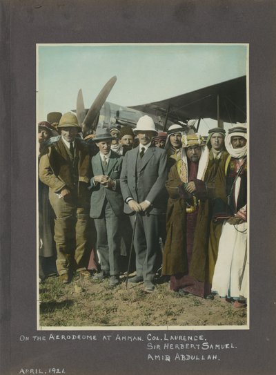 T.E. Lawrence, Sir Herbert Samuel e Amir Abdullah all