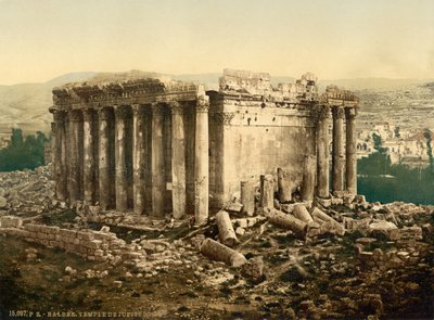 Tempio di Giove, esterno, Baalbek, Terra Santa, c.1890-c.1900 da Unbekannt Unbekannt