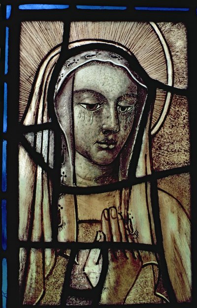 La Testa della Vergine Maria, restaurata, britannica, XIII secolo da Unbekannt Unbekannt