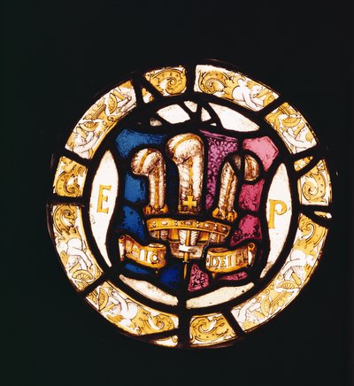 Il distintivo e il cifrario di Edoardo I quando era Principe di Galles, inglese, XVI secolo da Unbekannt Unbekannt