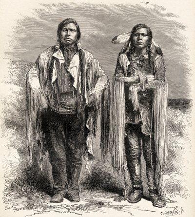 Due indiani Ute, illustrazione da 