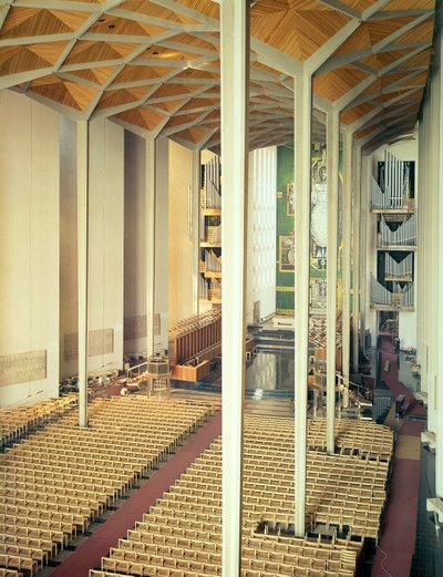 Vista attraverso la navata, Cattedrale di Coventry da Unbekannt Unbekannt