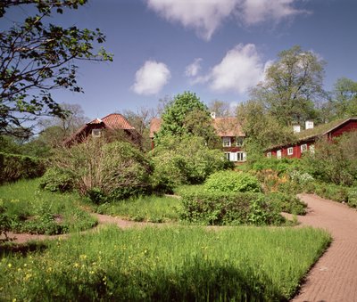 Vista della casa di Carl Linnaeus, Hammarby, Uppsala, Svezia da Unbekannt Unbekannt