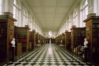 Biblioteca Wren, vista interna, 1676-84, costruita da Sir Christopher Wren, Trinity College, Cambridge, Regno Unito da Unbekannt Unbekannt