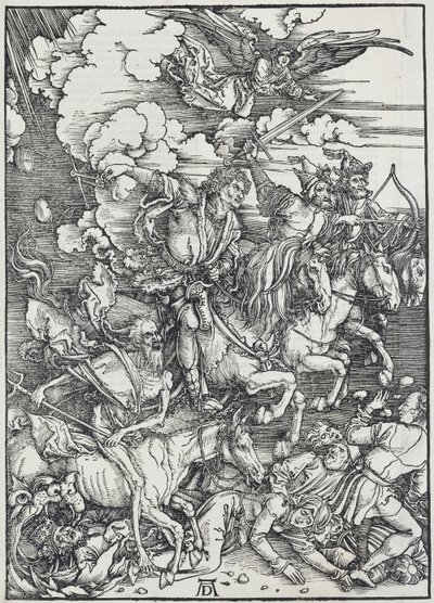 05. Albrecht Dürer, Apocalisse, III. I quattro cavalieri apocalittici, Galleria Nazionale di Praga da Unbekannter Künstler